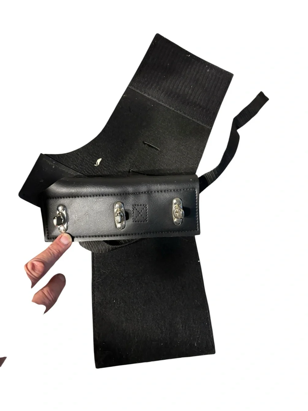 Saddlemen Large Drifter Slant Plain Black Leather Motorcycle Saddlebags